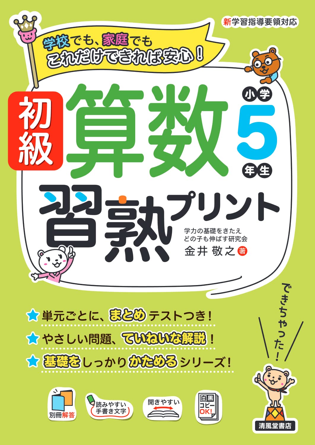 初級算数習熟プリント 小学5年生（B5判） - 株式会社清風堂書店