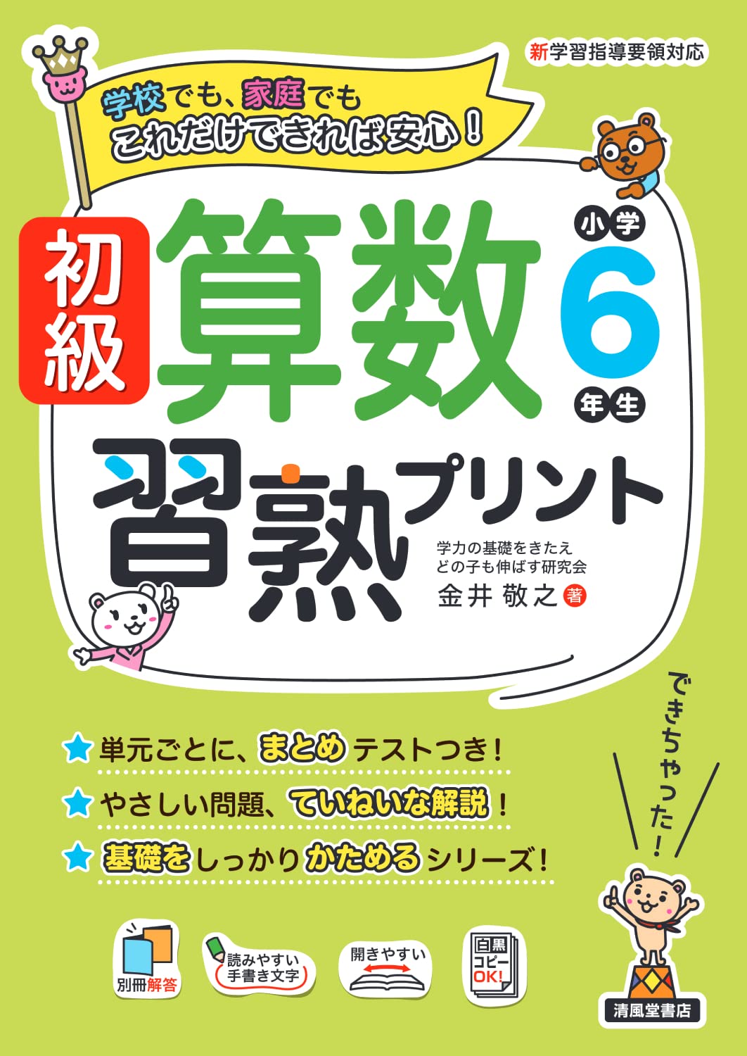 初級算数習熟プリント 小学6年生（B5判） - 株式会社清風堂書店