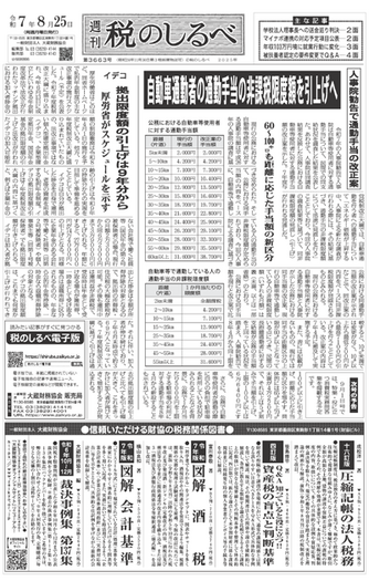 令和7年8月25日(第3663号) - 大蔵財務協会