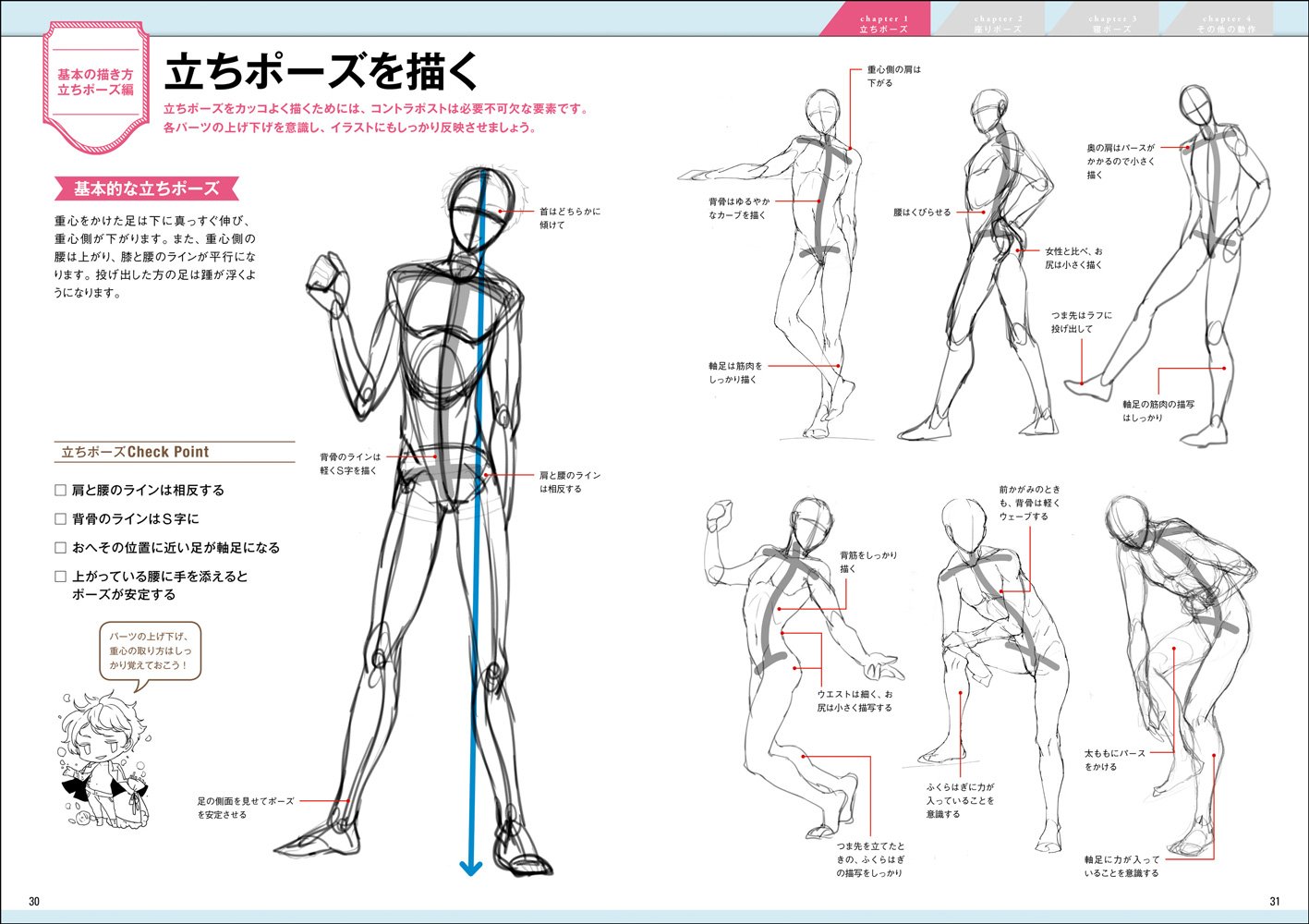 小道具とセットで使えるイラストポーズ集 グラス・かばん・階段
