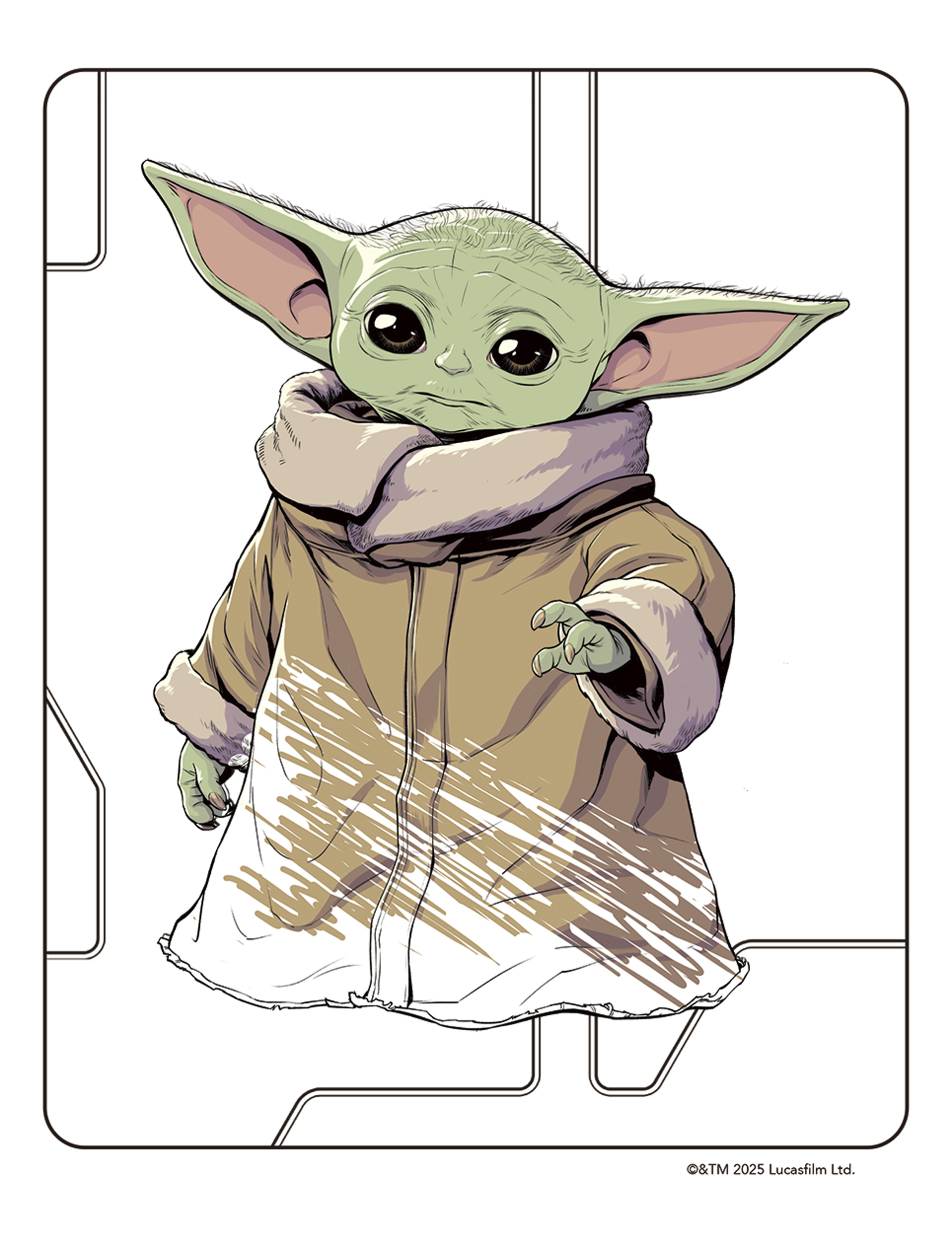 STAR WARS マンダロリアンとグローグー ステッカー＆ぬりえブック